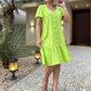 🌸Spring Specials💐 Women's Fashion Solid Color V-Neck Button Loose Dresses