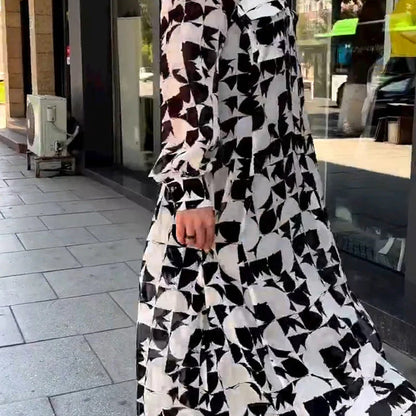🌸Spring Specials🌸 Women’s Elegant Abstract Pattern Flowy Dress