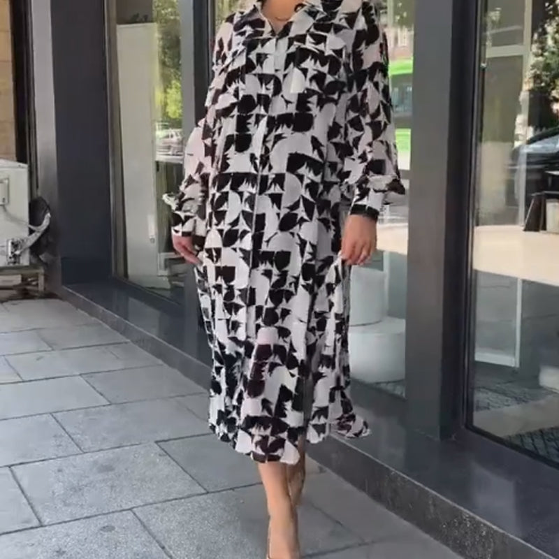 🌸Spring Specials🌸 Women’s Elegant Abstract Pattern Flowy Dress