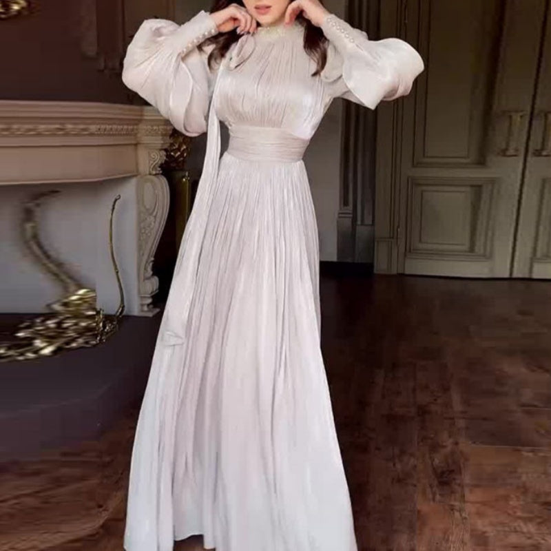 🌸Spring Specials💐 Women's Elegant Lantern Long-Sleeve Maxi Dress