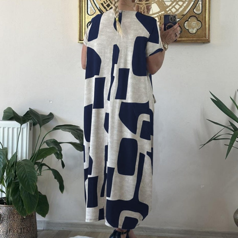 🌸Spring Specials💐 Women's Trendy Print Short Sleeve Loose Fit Dress