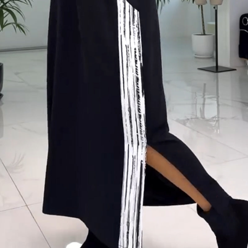 🌸Spring Specials🌸 Women's V-Neck Contrast Color Ankle Length Dress