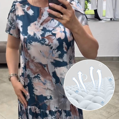 🌸Spring Specials💐 Loose Round Neck Short Sleeve Floral Dress