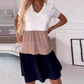 🌸Spring Specials💐 Women’s Elegant Color Block V-Neck Long Dress