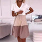 🌸Spring Specials💐 Women’s Elegant Color Block V-Neck Long Dress