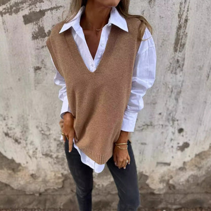 🌸Spring Specials💐 Women's Casual V-Neck Knit Sweater Vest