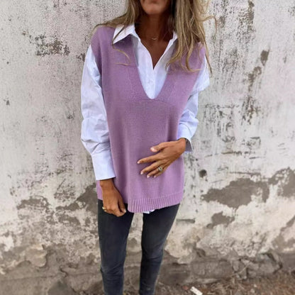 🌸Spring Specials💐 Women's Casual V-Neck Knit Sweater Vest