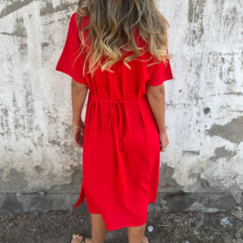 🌸Spring Specials💐 Women's Printed Casual V-Neck Short Sleeve Dresses