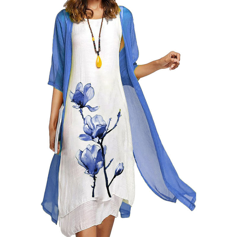 🌸Spring Specials💐 Women's Two-Piece Floral Print Suit Dress