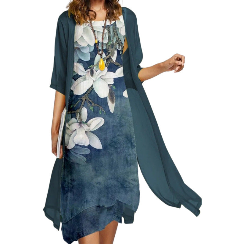 🌸Spring Specials💐 Women's Two-Piece Floral Print Suit Dress