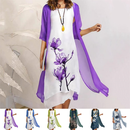 🌸Spring Specials💐 Women's Two-Piece Floral Print Suit Dress