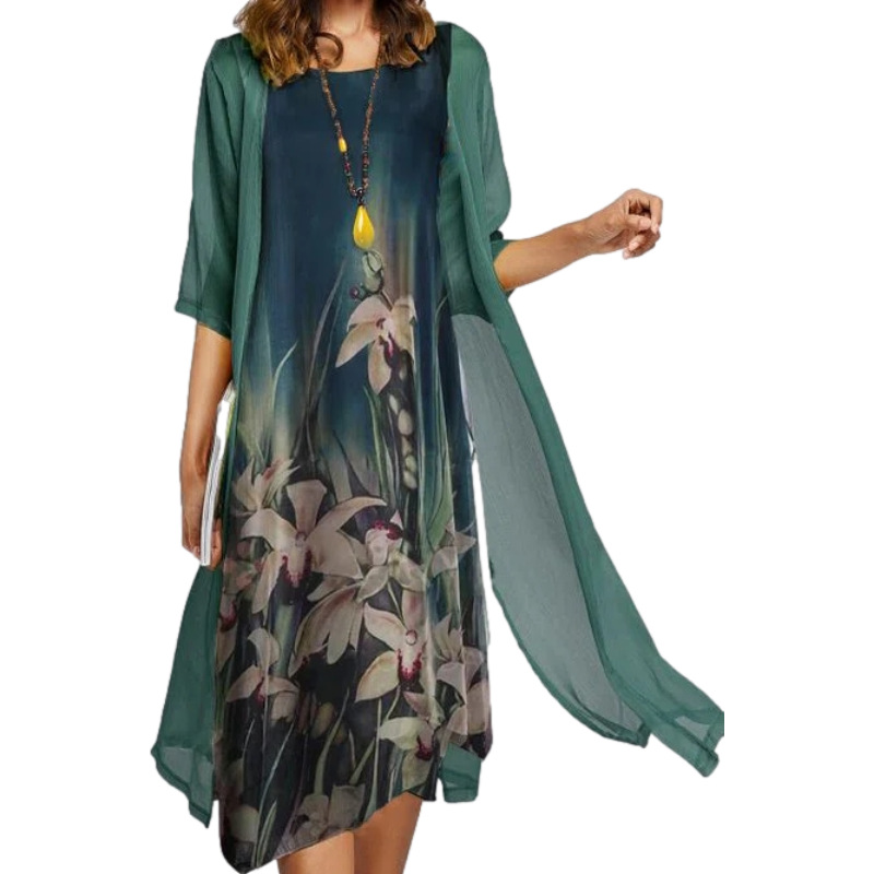 🌸Spring Specials💐 Women's Two-Piece Floral Print Suit Dress