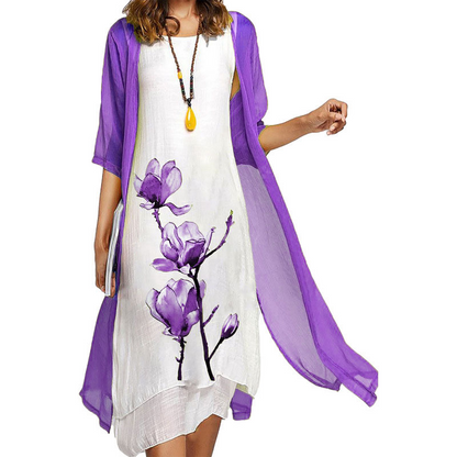 🌸Spring Specials💐 Women's Two-Piece Floral Print Suit Dress