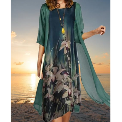 🌸Spring Specials💐 Women's Two-Piece Floral Print Suit Dress