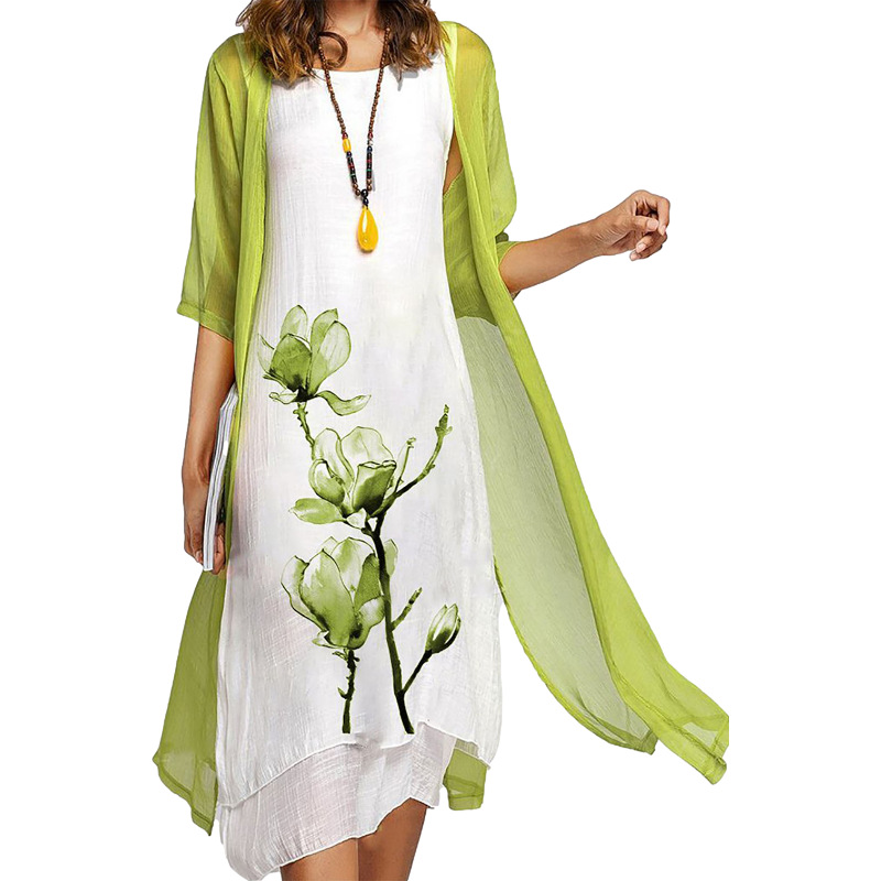 🌸Spring Specials💐 Women's Two-Piece Floral Print Suit Dress