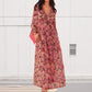 🌸Spring Specials💐 Women's Floral V-Neck Long Sleeve Flowy Dress