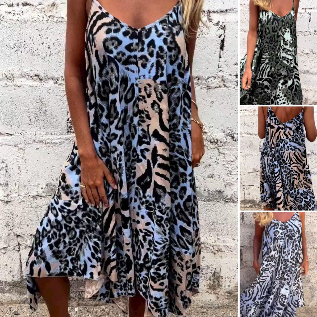 🌸Spring Specials💐 Leopard Print Spaghetti Maxi Dress