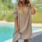 🌸Spring Specials💐 Women's Casual V-Neck Lapel Long Shirt Dress