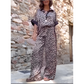 🌸Spring Specials💐 Women's 2-Piece Leopard Print Outfit Button-Down Shirt & Wide-Leg Pants