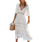 🌸Spring Specials💐 V-Neck Lace Back Maxi Dress