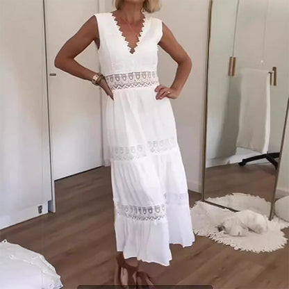 🌸Spring Specials💐 V-Neck Lace Back Maxi Dress