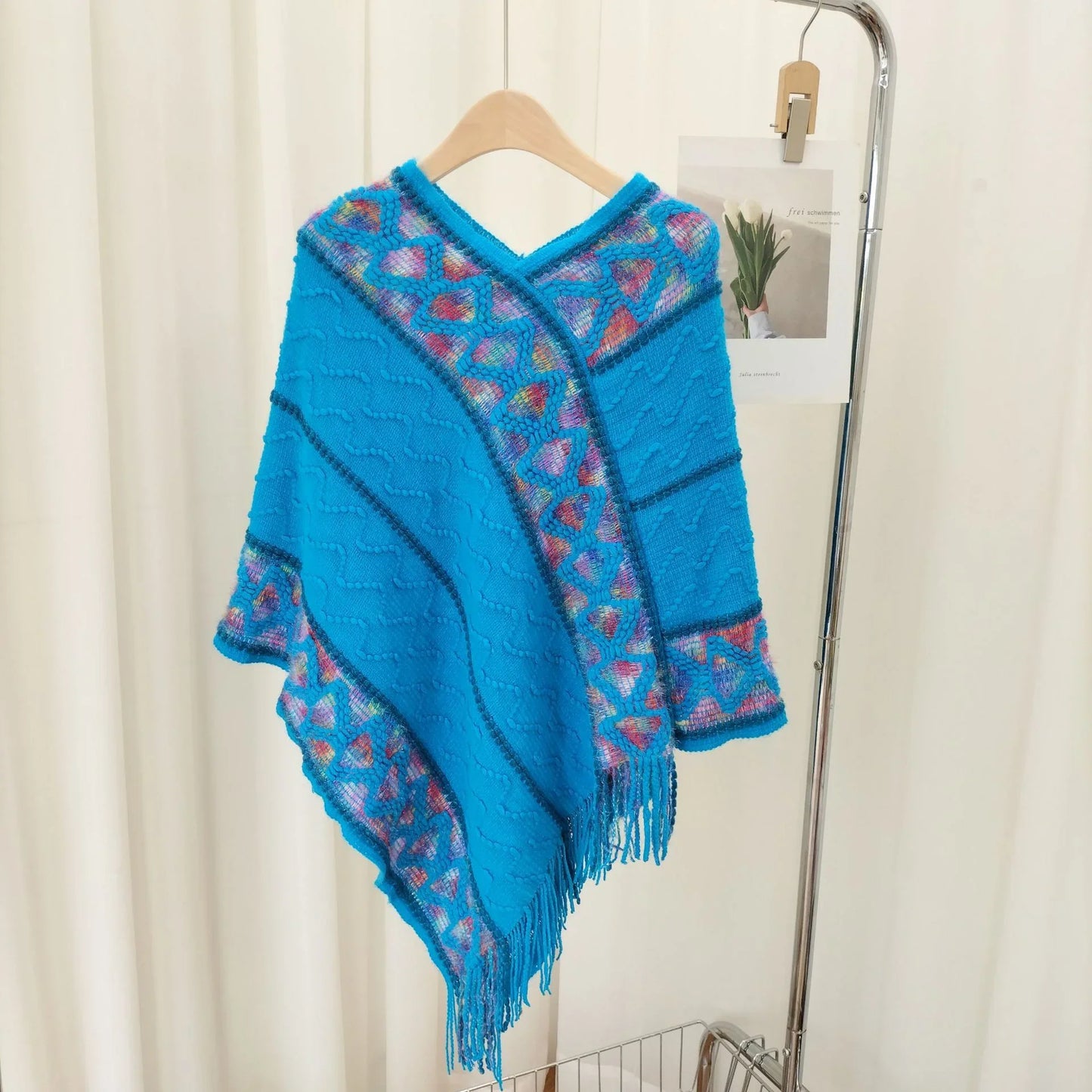 🌸Spring Specials💐 Ethnic Style Tassel Knitted Poncho