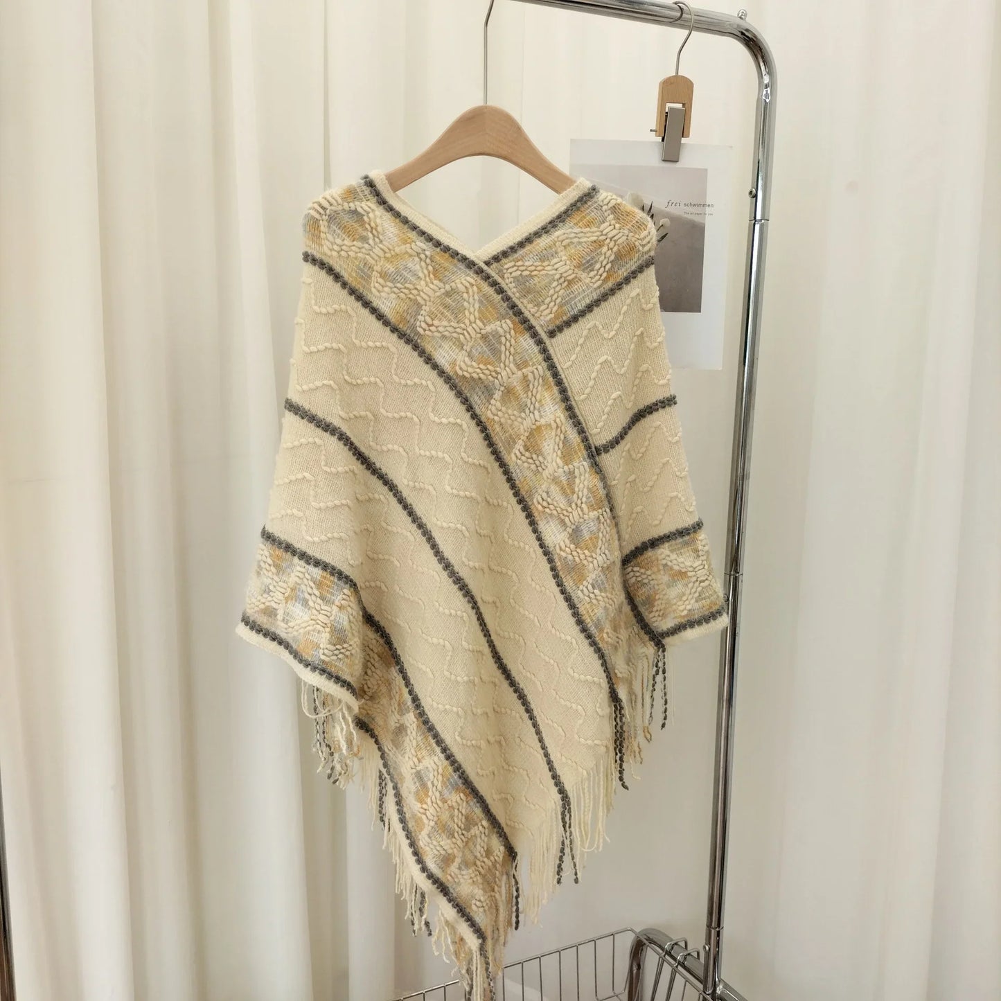 🌸Spring Specials💐 Ethnic Style Tassel Knitted Poncho