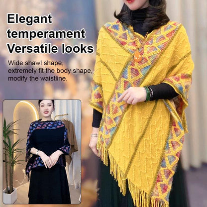 🌸Spring Specials💐 Ethnic Style Tassel Knitted Poncho