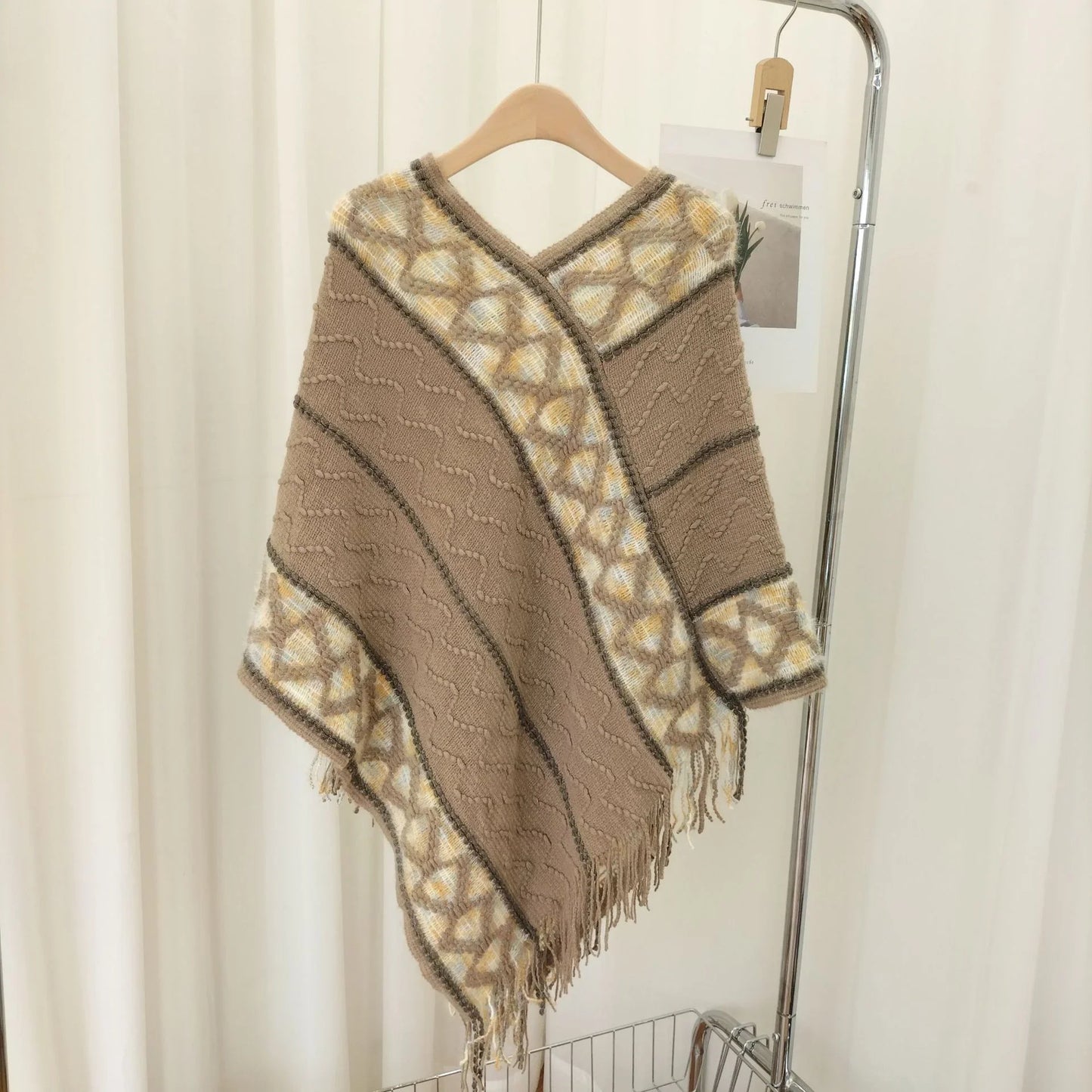 🌸Spring Specials💐 Ethnic Style Tassel Knitted Poncho