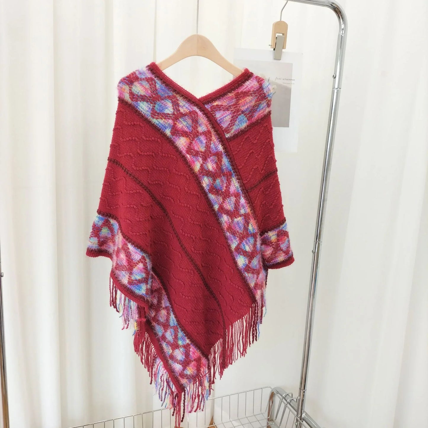 🌸Spring Specials💐 Ethnic Style Tassel Knitted Poncho