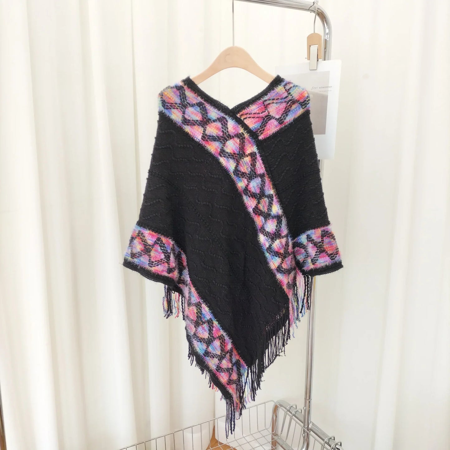 🌸Spring Specials💐 Ethnic Style Tassel Knitted Poncho