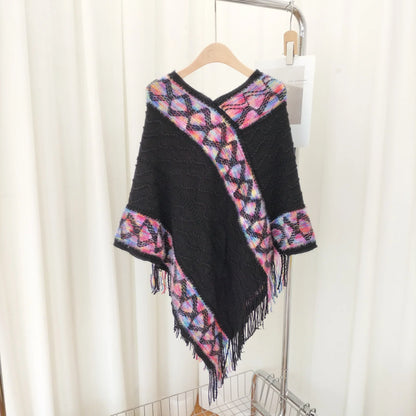 🌸Spring Specials💐 Ethnic Style Tassel Knitted Poncho