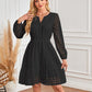 🌸Spring Specials💐 Women's V-Neck Long Sleeve Hollow Out Dress
