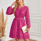 🌸Spring Specials💐 Women's V-Neck Long Sleeve Hollow Out Dress