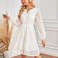 🌸Spring Specials💐 Women's V-Neck Long Sleeve Hollow Out Dress