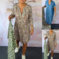 🌸Spring Specials💐 Women's Loose V-Neck Leopard Print Dress