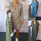 🌸Spring Specials💐 Women's Loose V-Neck Leopard Print Dress