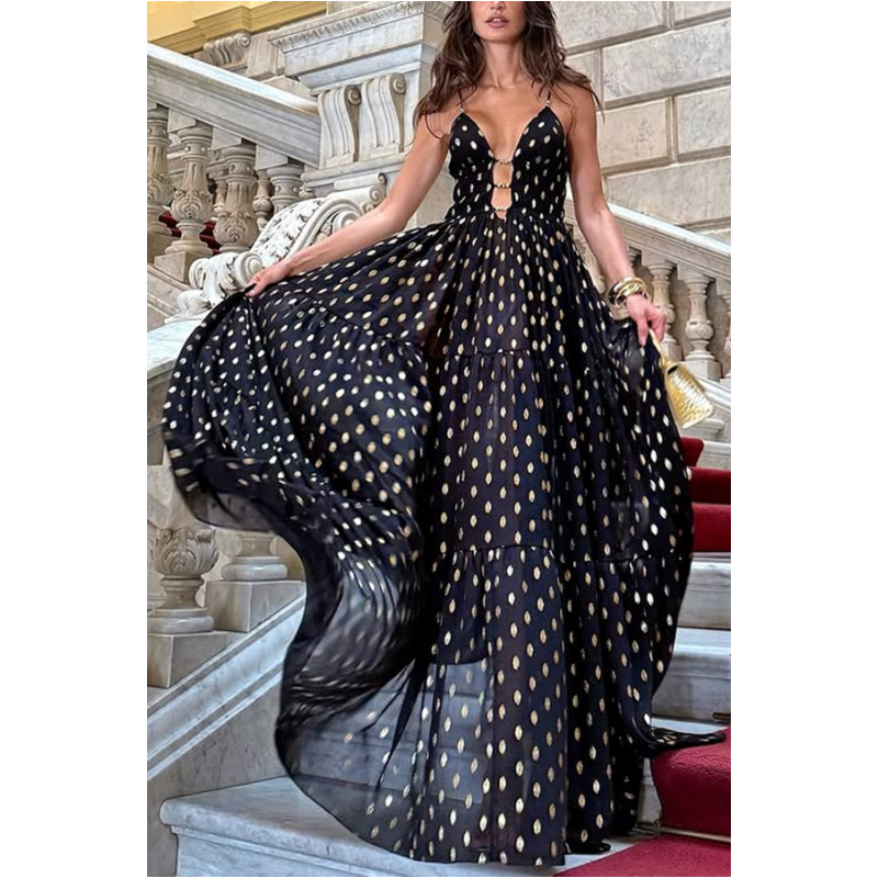 🌸Spring Specials💐 Spaghetti Strap Polka Dot Maxi Dress
