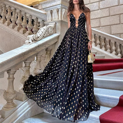 🌸Spring Specials💐 Spaghetti Strap Polka Dot Maxi Dress
