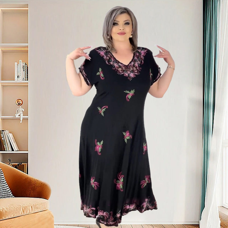 🌸Spring Specials💐 Plus Size V Neck Flowy Midi Dress