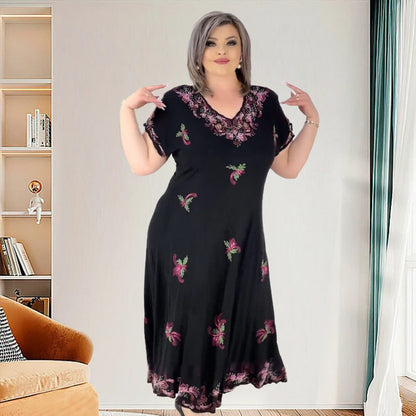 🌸Spring Specials💐 Plus Size V Neck Flowy Midi Dress
