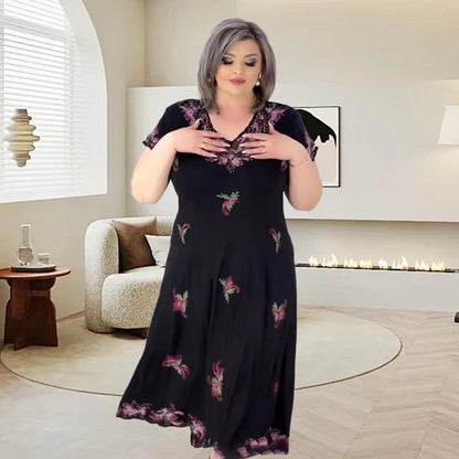 🌸Spring Specials💐 Plus Size V Neck Flowy Midi Dress