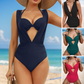 🌸Spring Specials💐 Women's Tie Solid Color Swimsuit 2-PCS Set