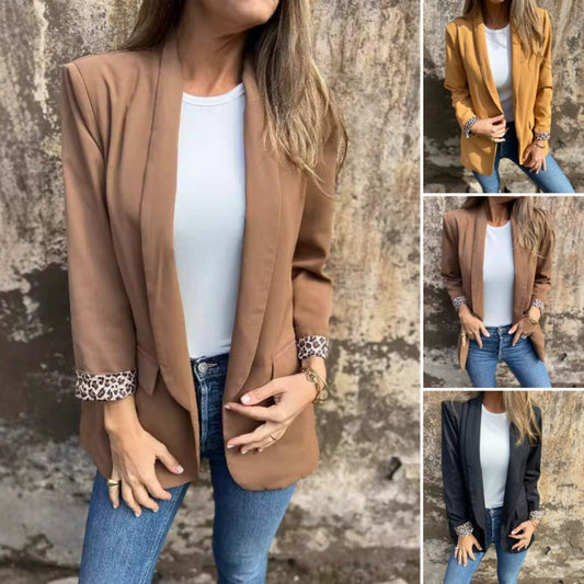 🌸Spring Specials💐 Women’s Stylish Blazer with Leopard Print Lining