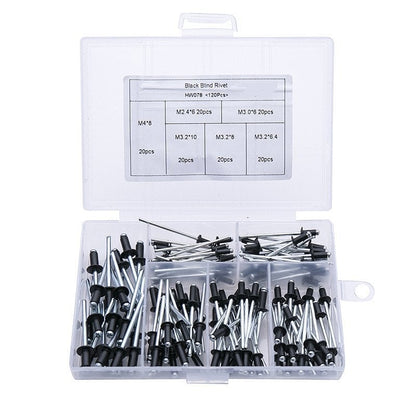 💯 Professional Rivet Gun Adapter Kit with 4Pcs Different Matching Nozzle Bolts