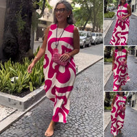 🌸Spring Specials💐 Round Neck Printed Sleeveless Casual Fashion Dresses