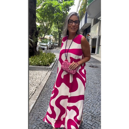 🌸Spring Specials💐 Round Neck Printed Sleeveless Casual Fashion Dresses
