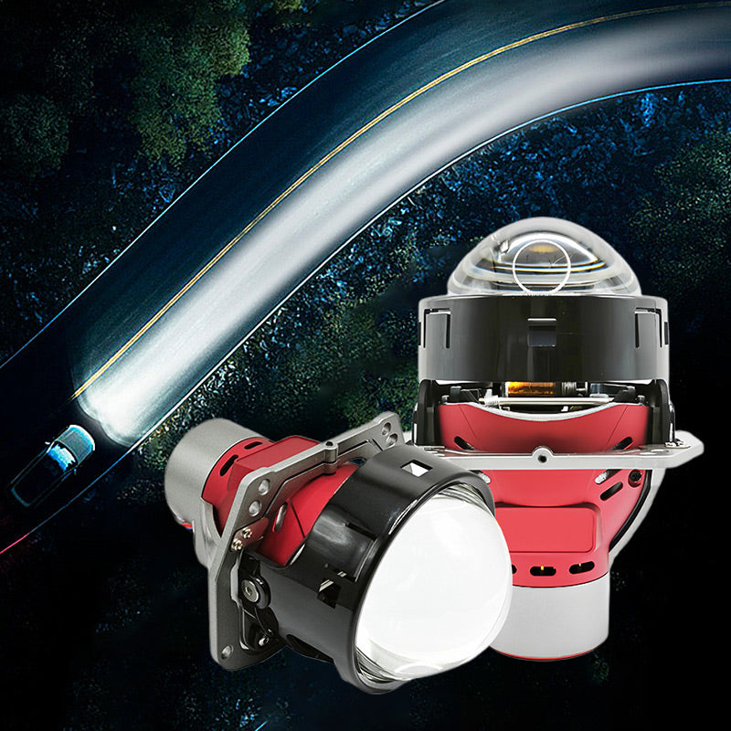 ☄️LED Dual-light Follower Lens Car Headlamps