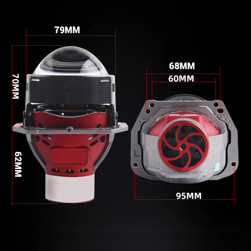 ☄️LED Dual-light Follower Lens Car Headlamps