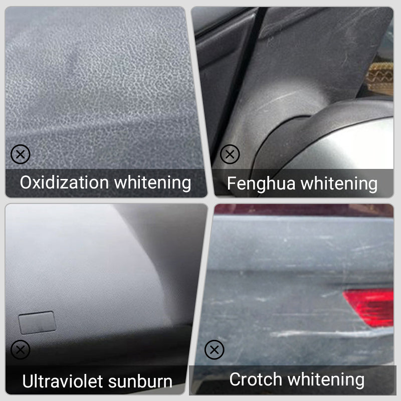 1-Step Plastic Trim Renewal – Restores Faded Car Interiors & Exteriors (No Painting Needed!)🎁Free Sponge